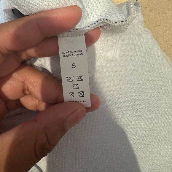 Blue and White Patterned Swimsuit - Picture 4 of 4